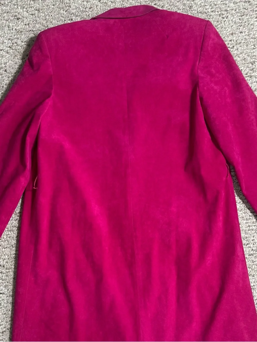 Vintage Adolph Schuman for Lilli Ann Trench Jacket Fuchsia Size 10 - Picture 3 of 8